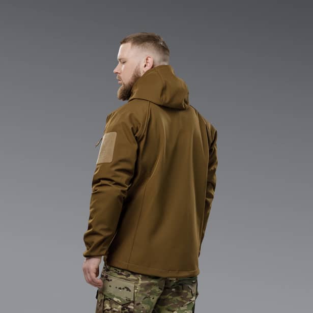 3 - Куртка тактическая SoftShell APEX Shield Storm. Осень-Весна Койот. Размер L