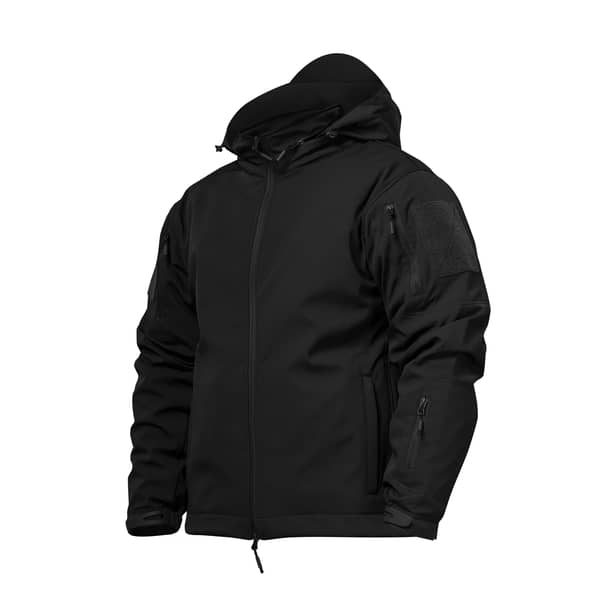 1 - Куртка тактична SoftShell APEX Flex. Осінь-Весна Чорний. Розмір XL