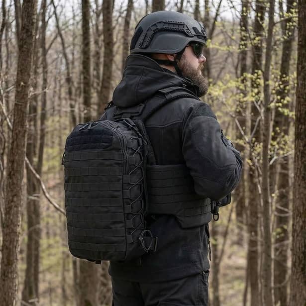 10 - Тактичний рюкзак на 10л. Cordura 1000D. Чорний