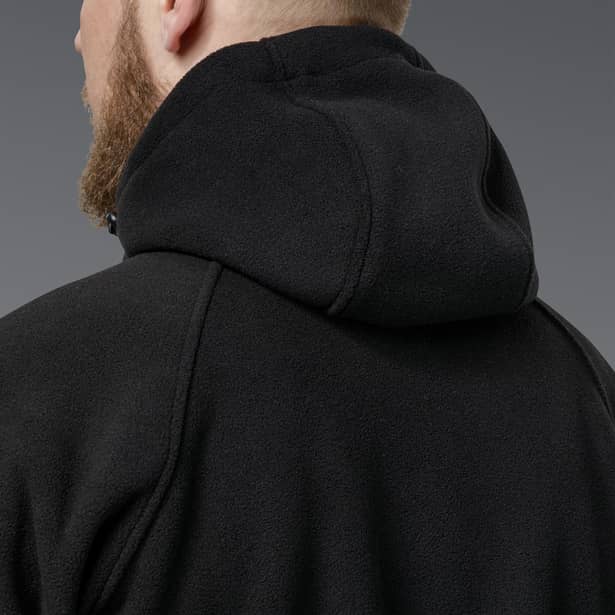 8 - Флісова тактична кофта з капюшоном. Чорна. Polyester. Розмір S