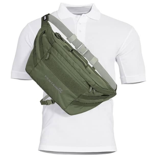 2 - Сумка через плечо Pentagon Telamon 8,5 л. Олива