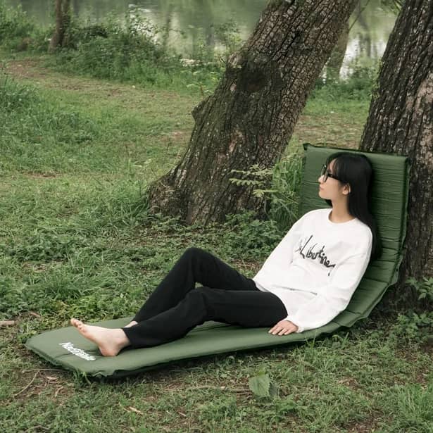 6 - Матрац cамонадувний 5 см Naturehike NH20DZ003. Зелений