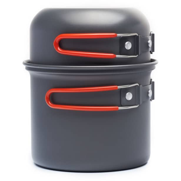 7 - Набор посуды для кемпинга 4 ед. Naturehike NH15T401-G, алюминий