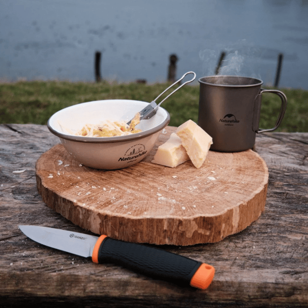 6 - Ложка титановая с мешочком Naturehike Titanium NH19C001-J. Серая