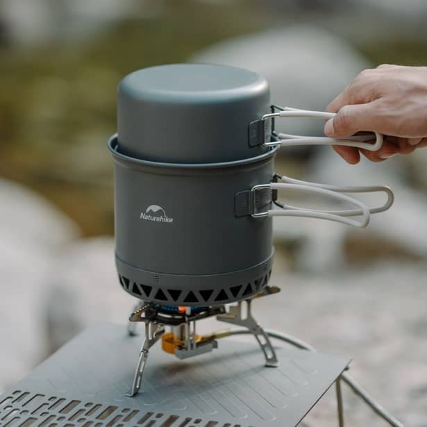 2 - Набор посуды для кемпинга 1,8 л алюминиевый 2ед. Naturehike CNK2300CJ0002