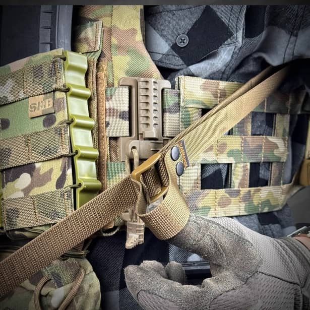 6 - Ремінь збройовий одно/двоточковий з широким наплічником RAGNAROK RAGNARR Койот