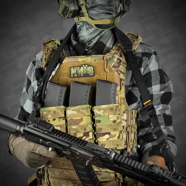 3 - Ремінь збройовий одно/двоточковий з широким наплічником RAGNAROK RAGNARR Чорний