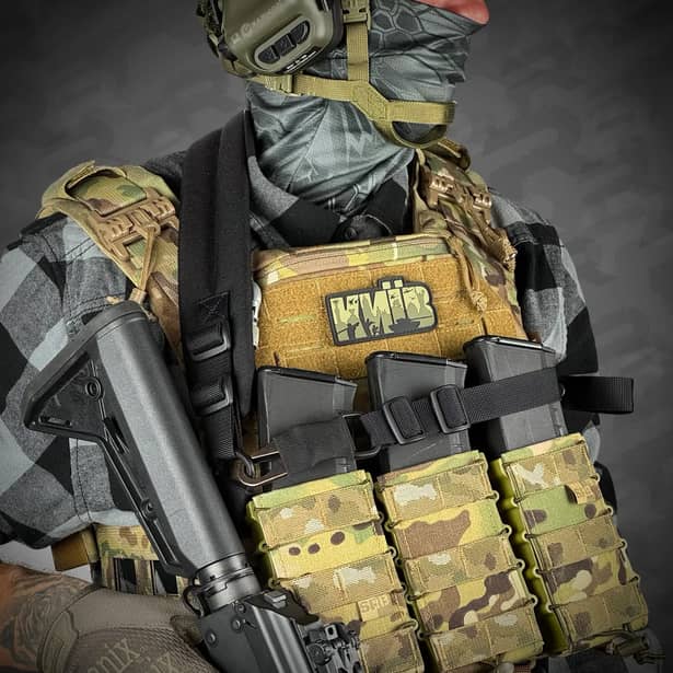 4 - Ремінь збройовий одно/двоточковий з широким наплічником RAGNAROK RAGNARR Чорний