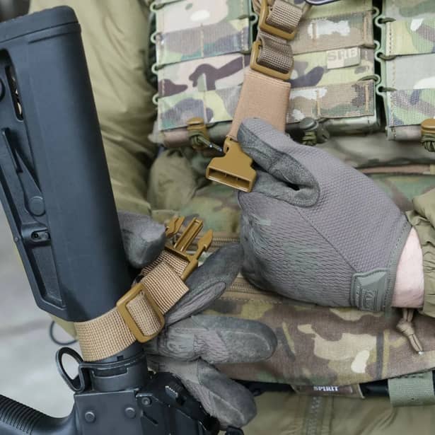 13 - Ремінь збройовий одно/двоточковий з широким наплічником RAGNAROK RAGNARR Gen.II Койот