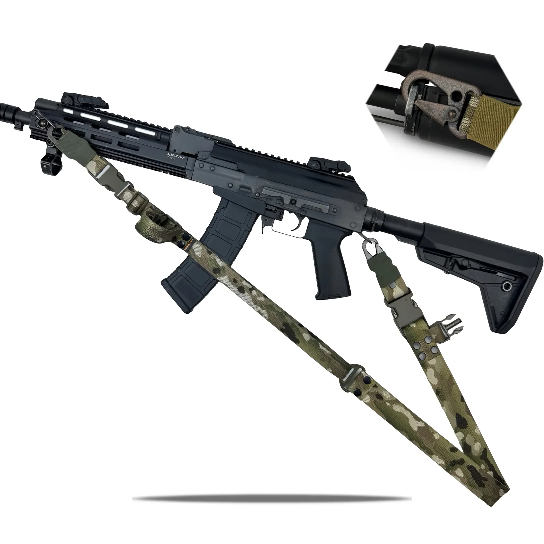 1 - Ремінь одно/двоточковий збройовий RAGNAROK ODIN carbine Gen.II. Мультикам