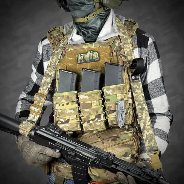 3 - Ремінь RAGNAROK TYR carbine збройовий одно/двоточковий з додатковим кріпленням. Піксель