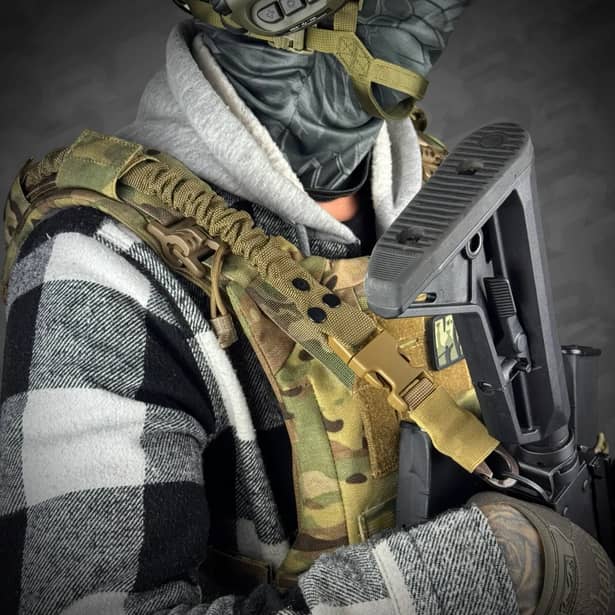 3 - Одноточковий плечовий ремінь RAGNAROK з кріпленням до плитоноски THOR Койот