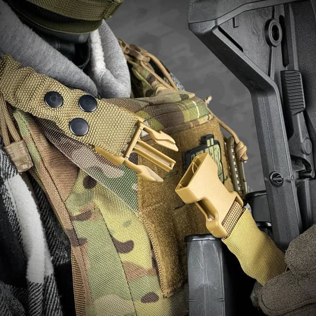 5 - Одноточковий плечовий ремінь RAGNAROK з кріпленням до плитоноски THOR Койот