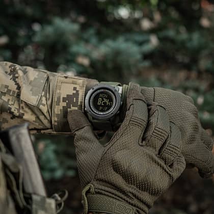 9 - Тактичний годинник з компасом 2095 Army M-Tac. Олива