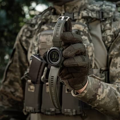 15 - Тактичний годинник з компасом 2095 Army M-Tac. Олива
