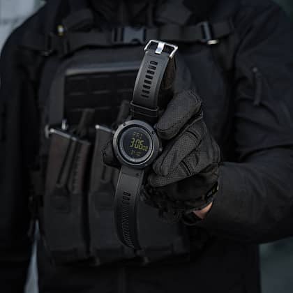 7 - Тактичний годинник з компасом 2095 Army M-Tac. Чорный