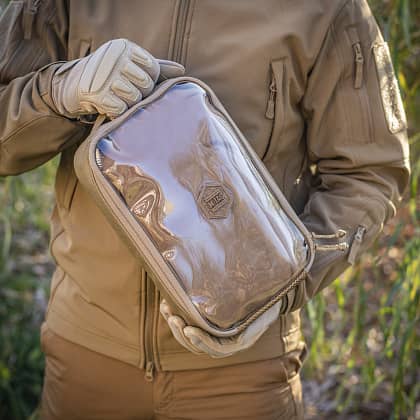 12 - Органайзер утилітарний прозорий Elite Large Gen.II M-Tac. Койот