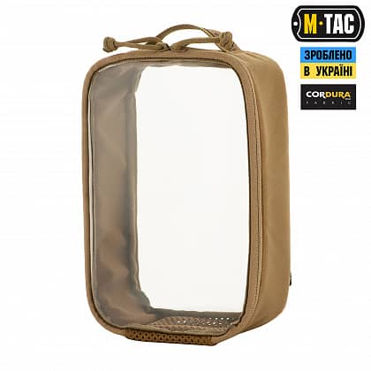 1 - Органайзер утилітарний прозорий Elite Small (22х14 см) M-Tac. Койот