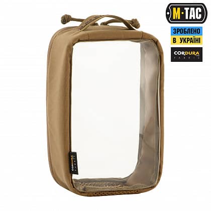 3 - Органайзер утилітарний прозорий Elite Small (22х14 см) M-Tac. Койот