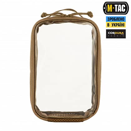 2 - Органайзер утилітарний прозорий Elite Small (22х14 см) M-Tac. Койот