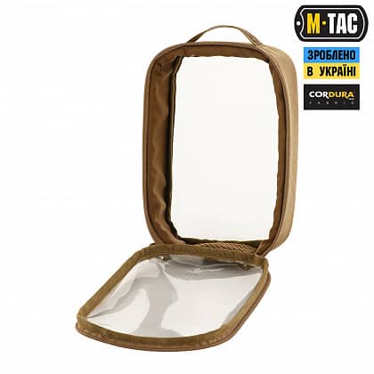 5 - Органайзер утилітарний прозорий Elite Small (22х14 см) M-Tac. Койот