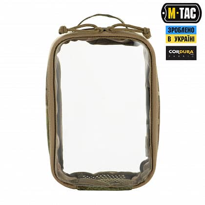 2 - Органайзер утилітарний прозорий Elite Small (22х14 см) M-Tac. Мультикам
