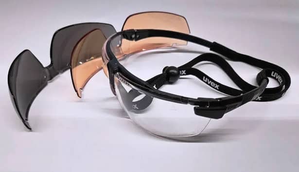 10 - Защитные очки тактические с 3 сменными линзами UVEX i-3 Tactical. Черный