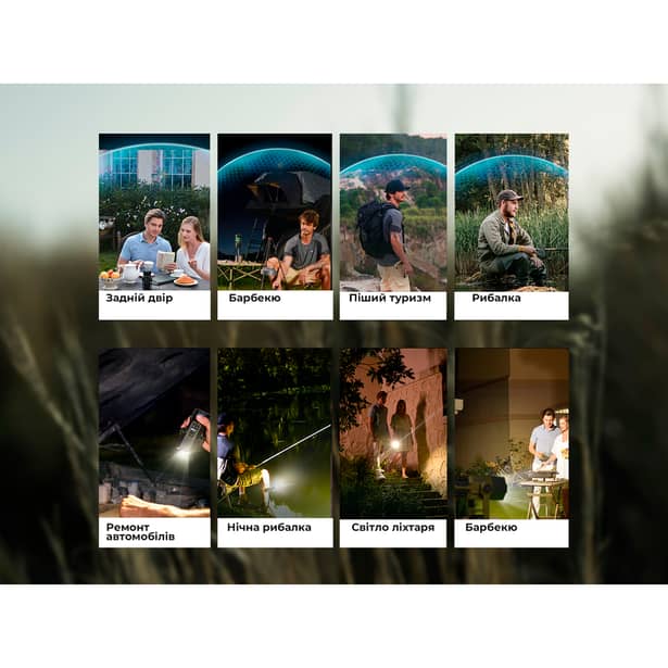 12 - Портативний фумігатор-ліхтар-павербанк кемпінговий Flextail Evo Repel. Зелений