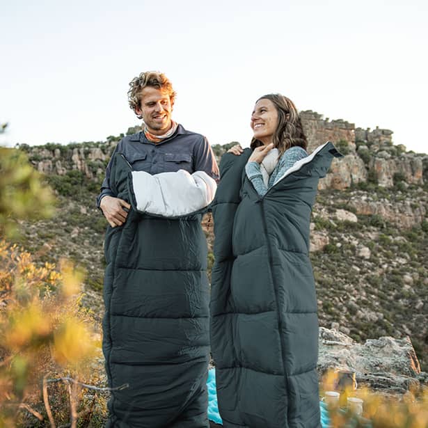 4 - Спальний мішок правий F150 NH22MSD05 Naturehike. Темно-блакитний