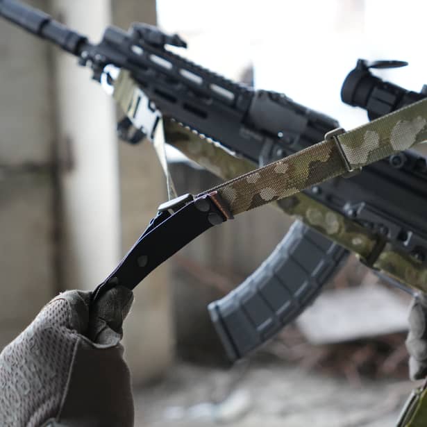 5 - Ремінь збройовий триточковий RAGNAROK з широким наплічником KRAKEN carbine. Мультикам