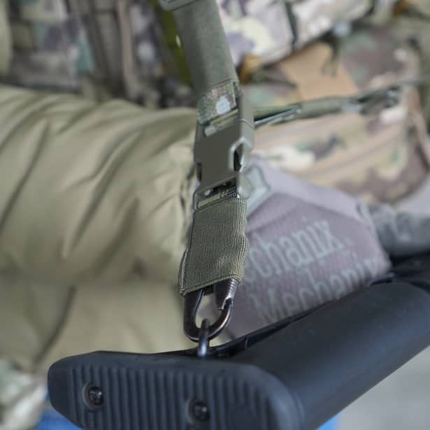 6 - Ремінь збройовий триточковий RAGNAROK з широким наплічником KRAKEN carbine. Мультикам