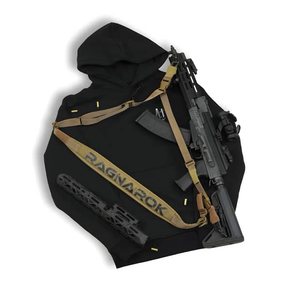2 - Ремінь збройовий RAGNAROK триточковий з широким наплічником KRAKEN carbine. Койот