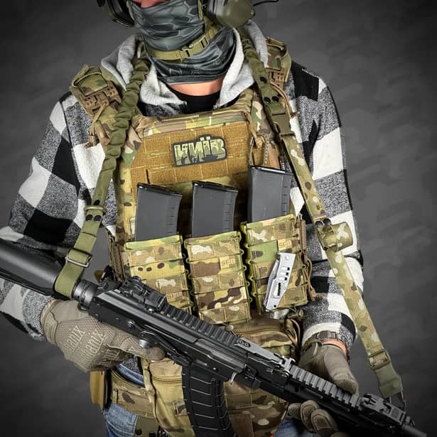 4 - Ремінь збройовий еластичний одно/двоточковий RAGNAROK FORSETI. Мультикам