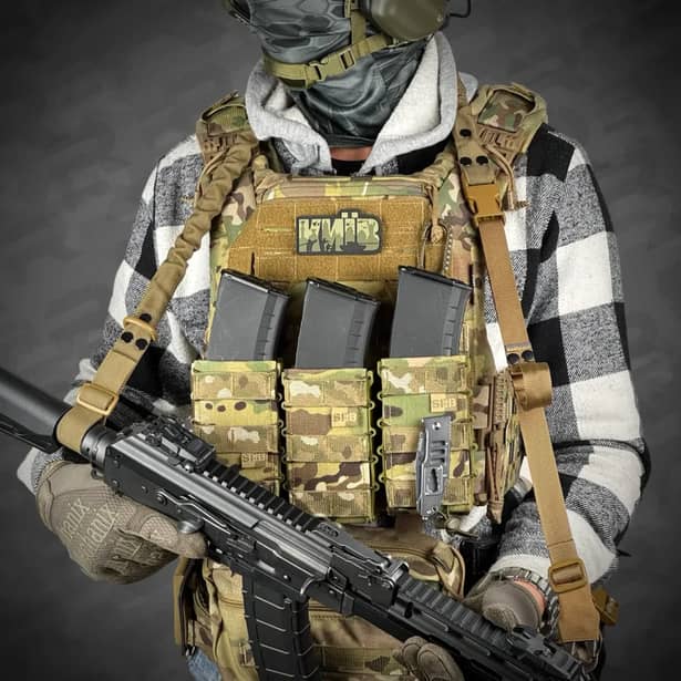 3 - Ремінь збройовий еластичний одно/двоточковий RAGNAROK FORSETI. Койот