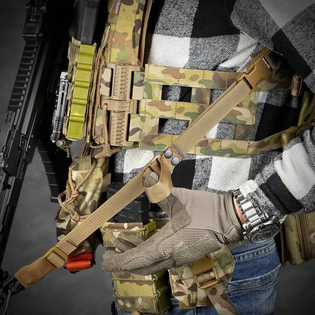 5 - Ремінь збройовий еластичний одно/двоточковий RAGNAROK FORSETI. Койот