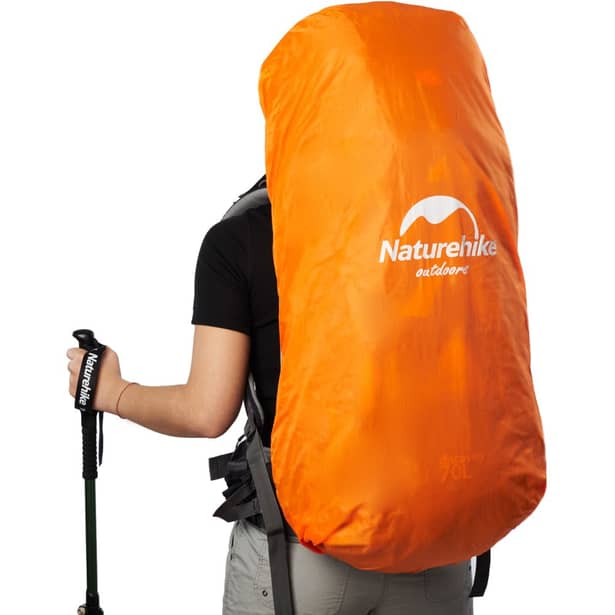 11 - Рюкзак туристический Naturehike NH70B070-B, 70л+5л. Черно-серый