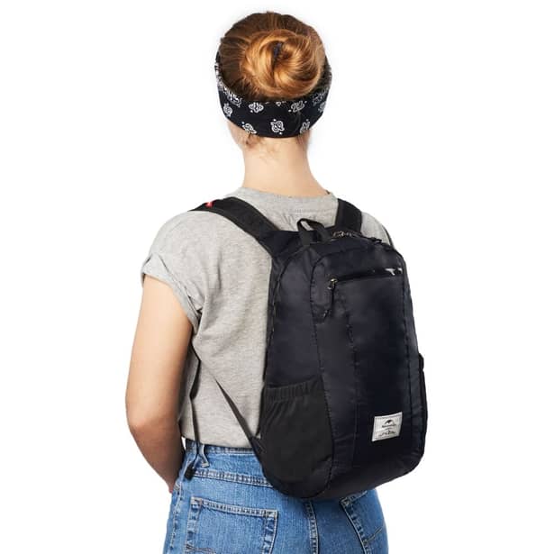 2 - Рюкзак компактний надлегкий Naturehike Ultralight NH17A012-B, 18л: Чорний