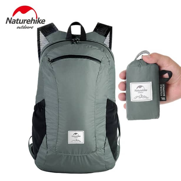 9 - Рюкзак компактний надлегкий Naturehike Ultralight NH17A012-B, 18л: Чорний