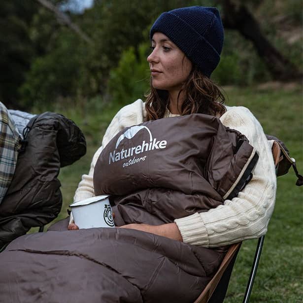 4 - Спальник з капюшоном Naturehike U250 NH20MSD07, (6°C), правий, коричневий