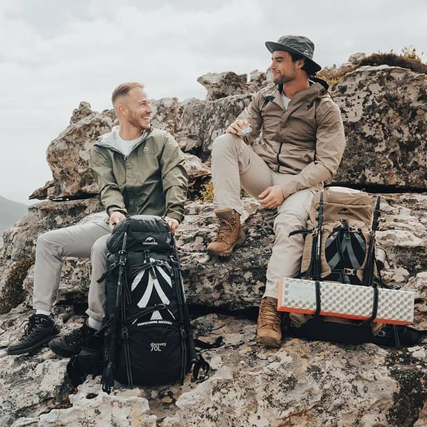 4 - Рюкзак туристический Naturehike NH70B070-B, 70л+5л. Светло-коричневый