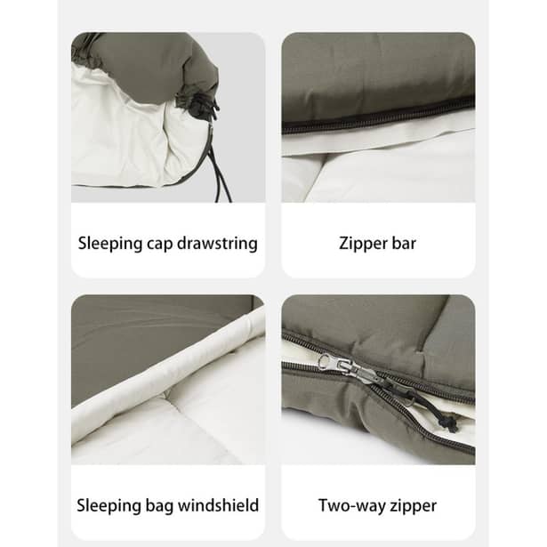 3 - Спальник з капюшоном Naturehike LD350 CNK2300SD016, темно-зелений