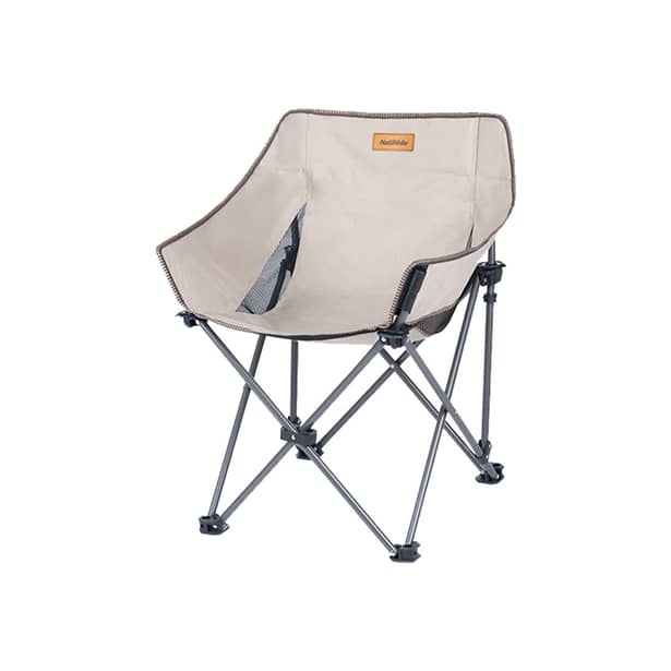 1 - Крісло складане Naturehike NH20JJ022 600D Oxford Cotton / сталь, бежевий