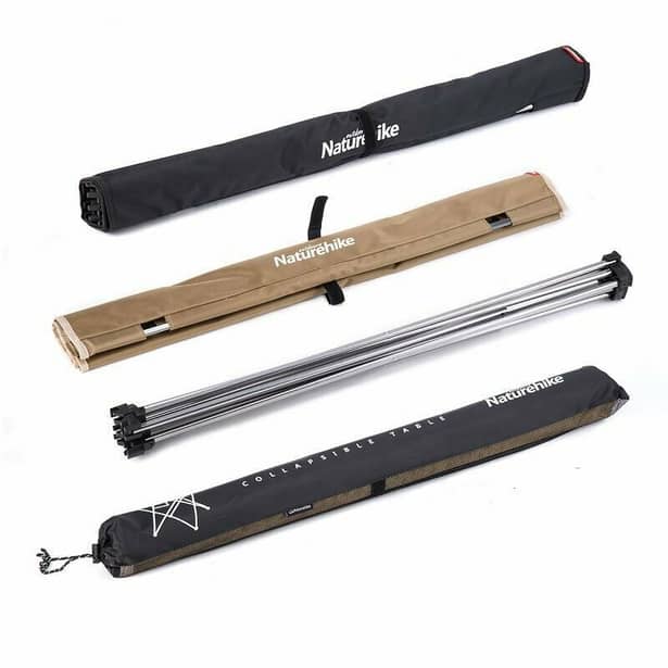 2 - Cтіл розкладний Naturehike NH20JJ020,1680D Oxford / алюміній, Розмір L, чорний