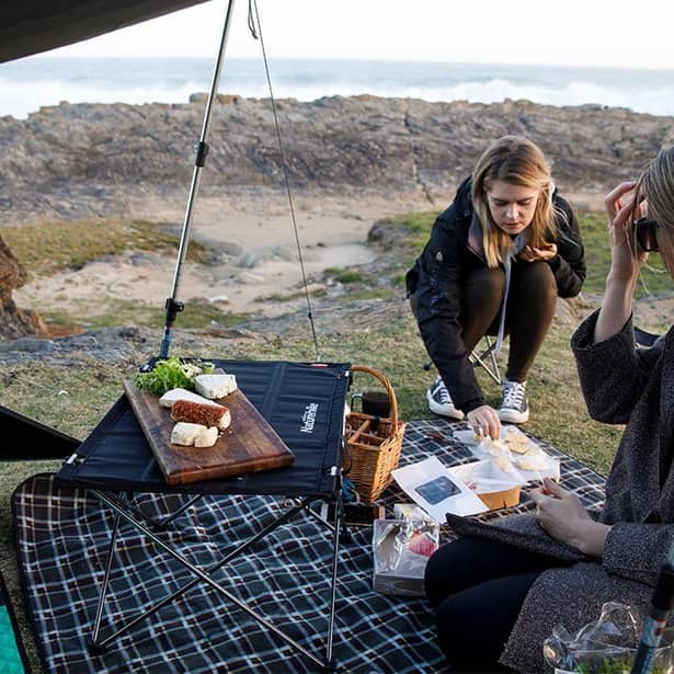 6 - Cтіл розкладний Naturehike NH20JJ020,1680D Oxford / алюміній, Розмір L, чорний