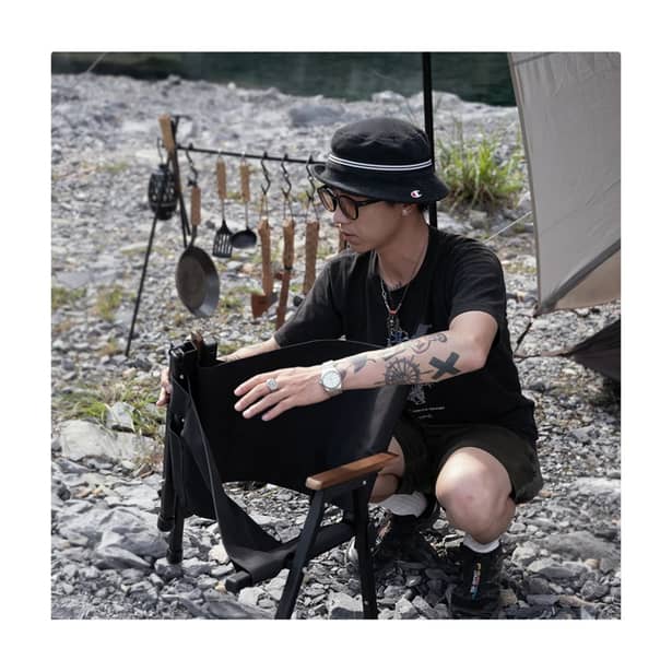 6 - Крісло складане Naturehike CNK2350JJ015, алюміній, чорний