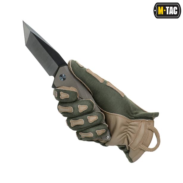 4 - Тактичні рукавички M-Tac Skeleton Nomex. Олива/Койот