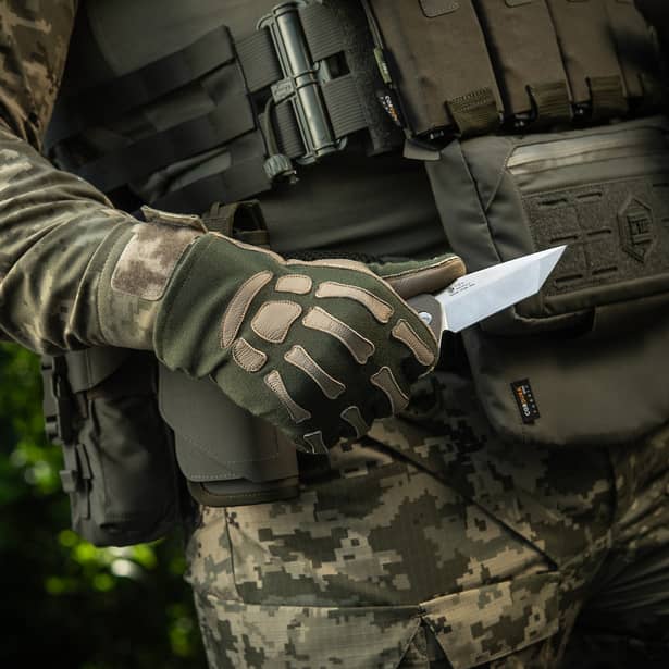 15 - Тактичні рукавички M-Tac Skeleton Nomex. Олива/Койот