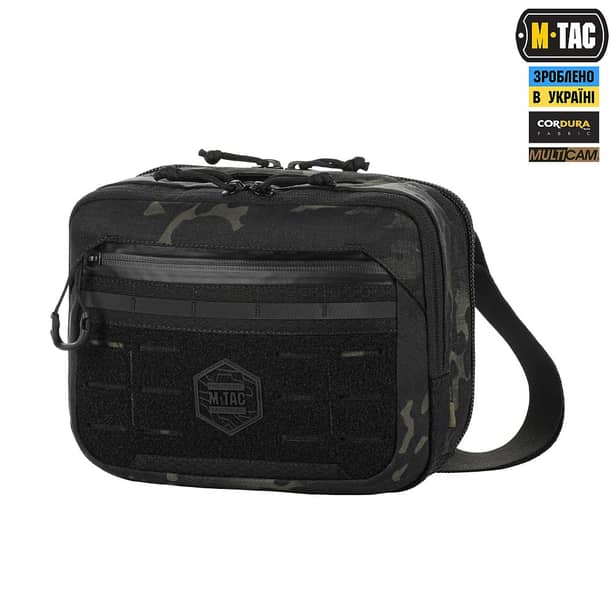 1 - Плечевая однолямковая сумка M-TAC EDC Bag Elite. Multicam Black