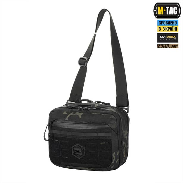 23 - Плечевая однолямковая сумка M-TAC EDC Bag Elite. Multicam Black