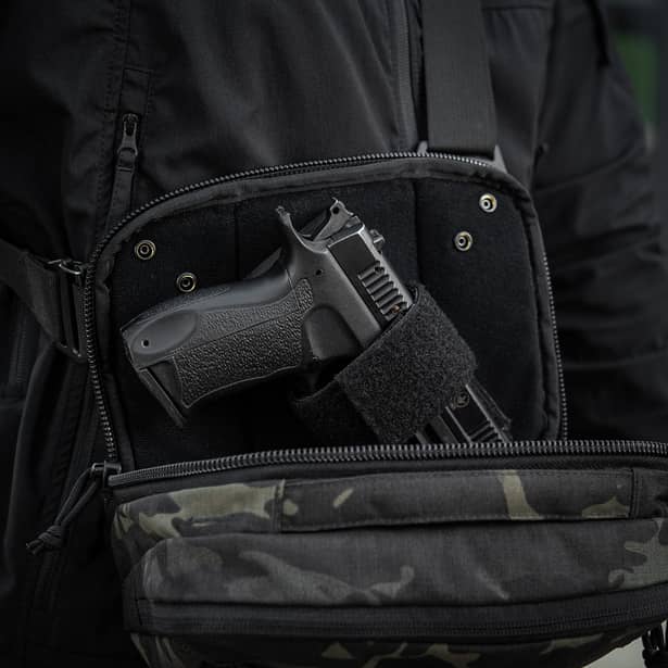 7 - Плечевая однолямковая сумка M-TAC EDC Bag Elite. Multicam Black